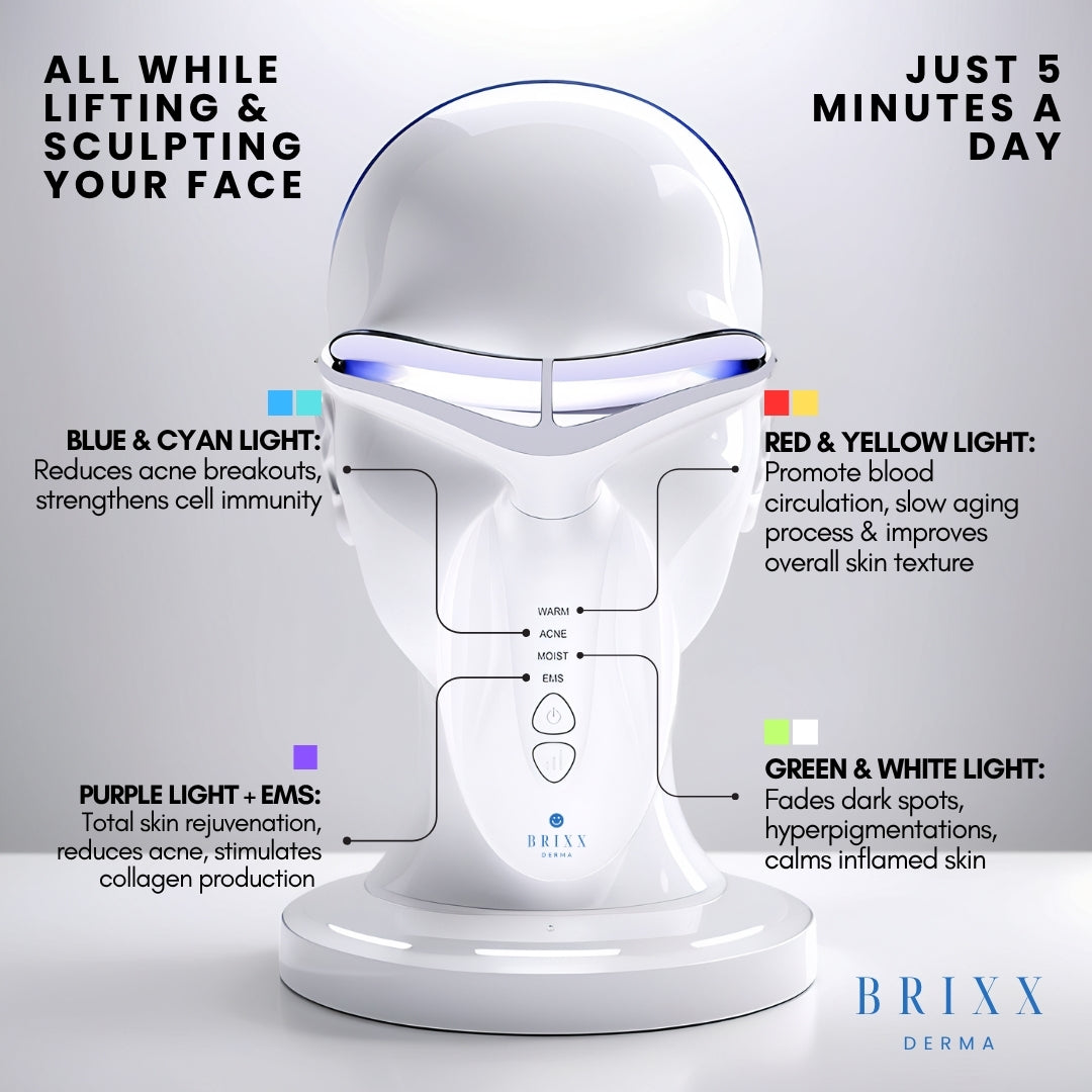 Brixx Derma Sculpta-V device for face lifting and sculpting with light therapy on a white background