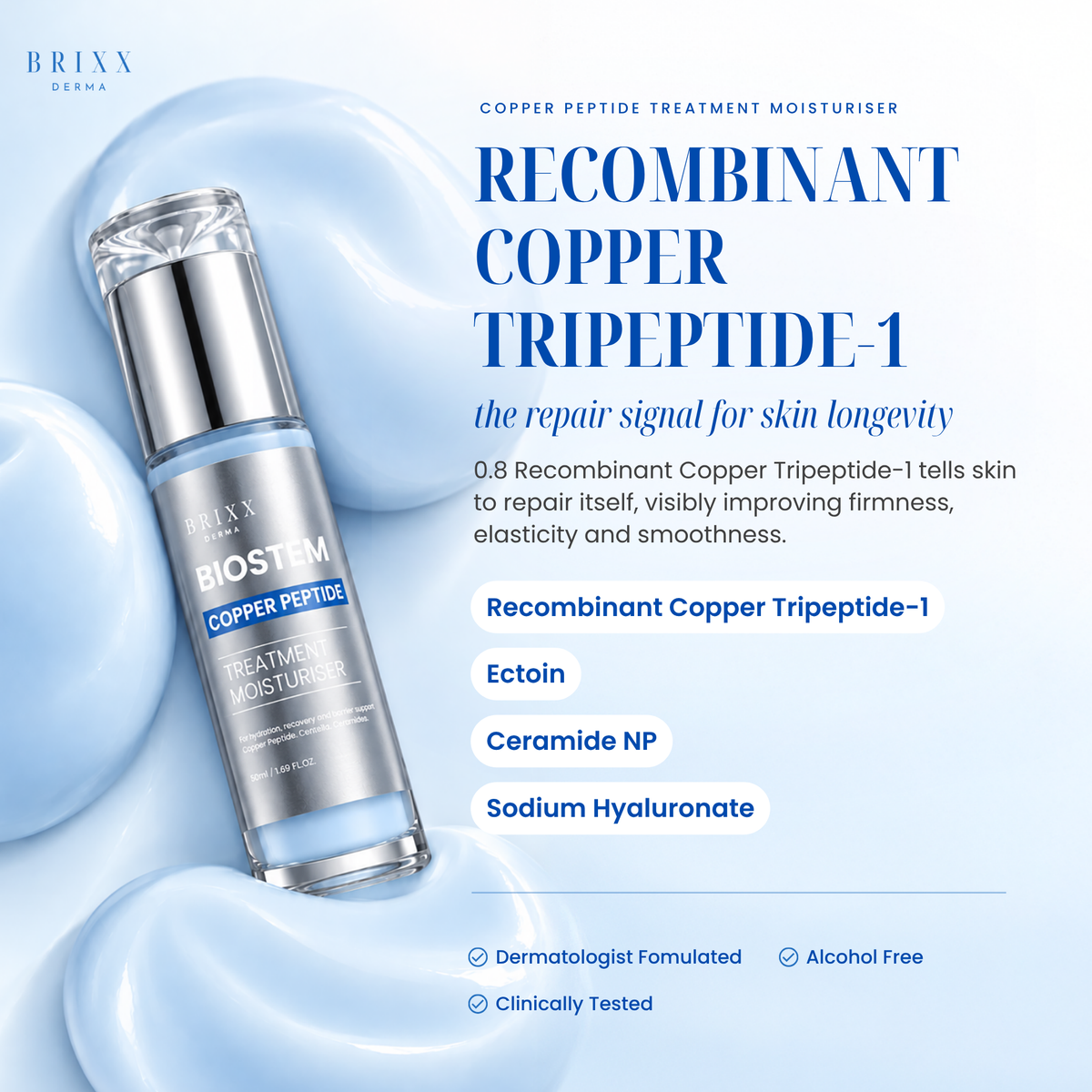 Recombinant Copper Tripeptide-1 Pro-Repair Moisturiser