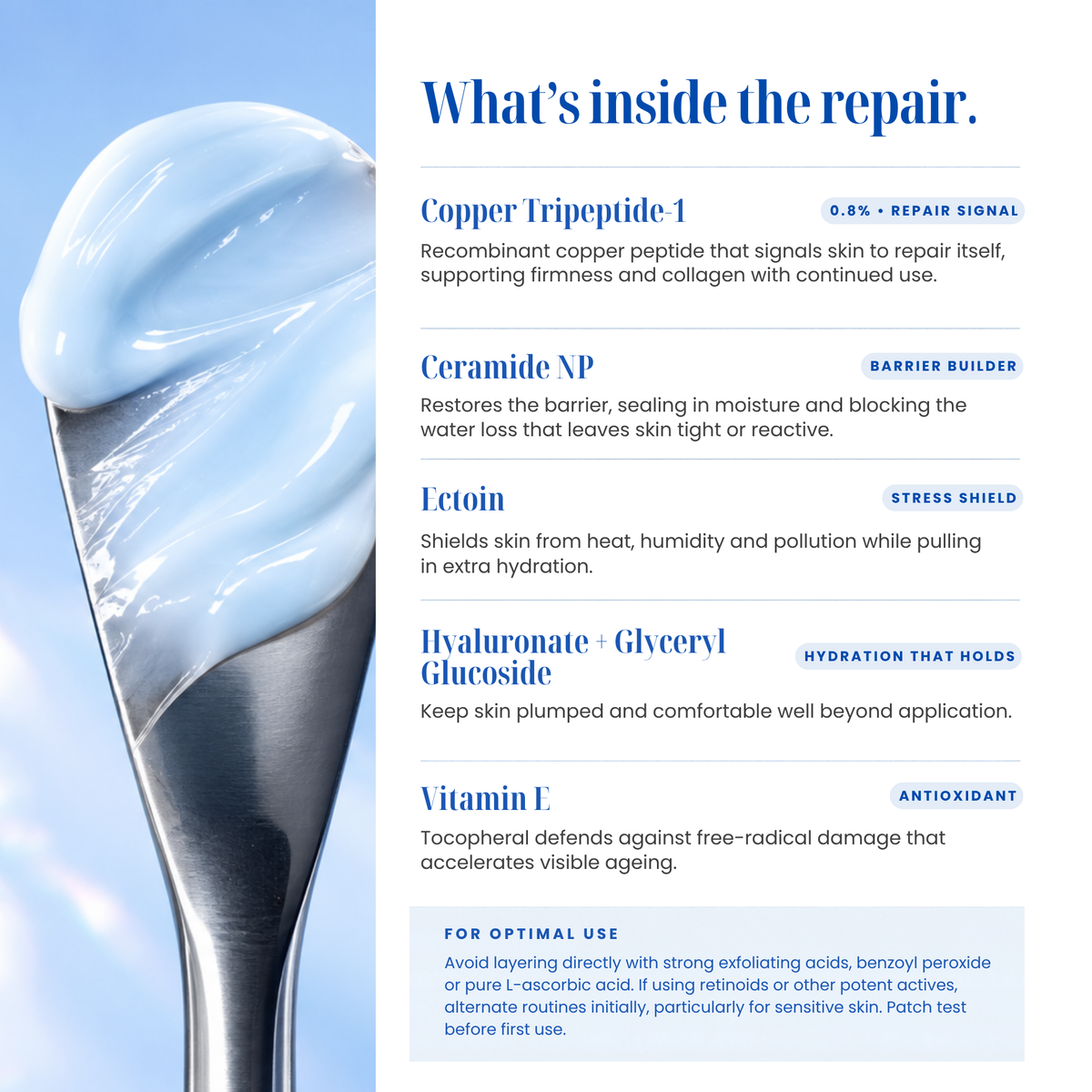 Recombinant Copper Tripeptide-1 Pro-Repair Moisturiser