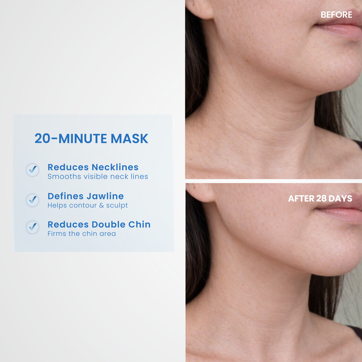 Double Action V-Shaped Chin & Neck Lifting Peptide Mask
